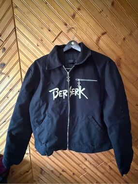 Vees Berserk Jacket Anime Glow in the Dark Hand Jacket Full Zip Black Mens M